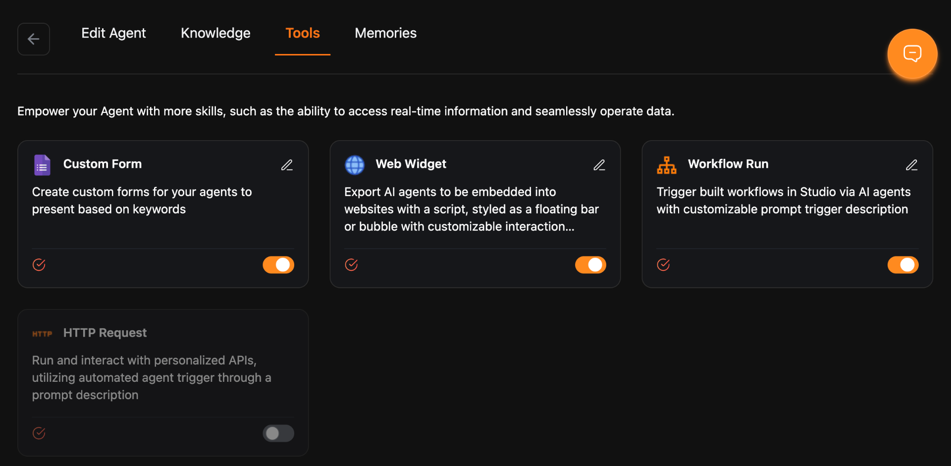 Element1 Agent Tools — custom form, web widget, workflow integrations